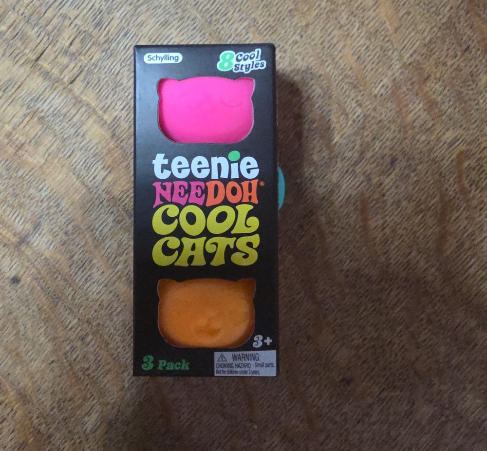 Teenie Needoh Cool Cats 3-Pack - Pink, Green/blue & Orange